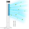 Ventilateur Tour Antarctic Star de 43 pouces, Ventilateur Électrique Portable Oscillant Sans Lames avec Télécommande, 3 Vitesses, Mode Vent, Minuterie 12H pour Chambre et Bureau, Blanc