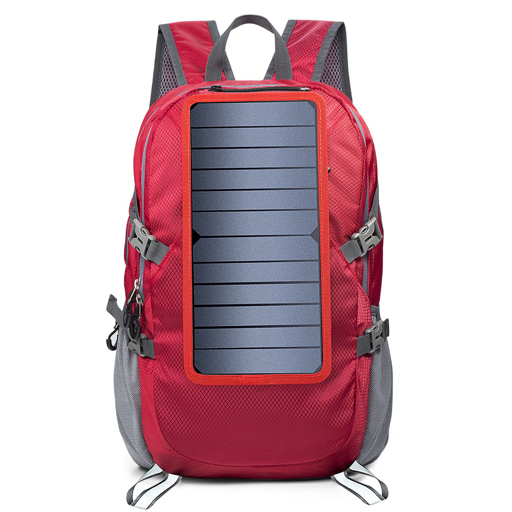 Foldable Solar Hiking Backpack with 5V Power Supply