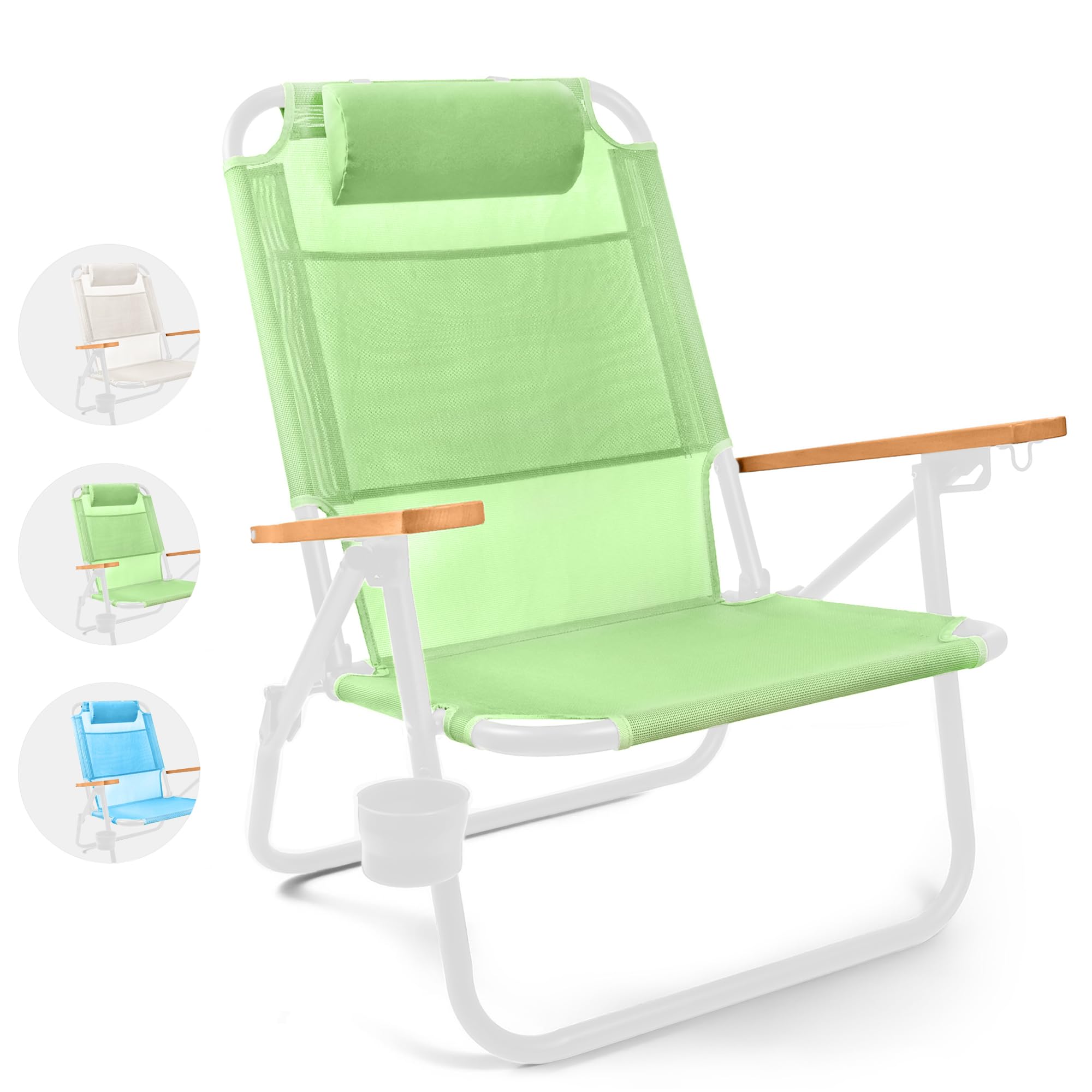 Chaise de Plage Bondi - Chaise de Plage Pliable et Inclinable Premium avec Bretelles de Sac à Dos pour Adultes