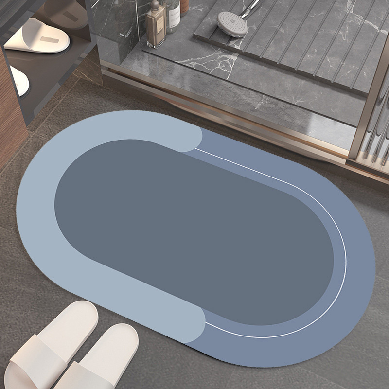 Tapis de Sol Absorbant Uni pour Salle de Bain