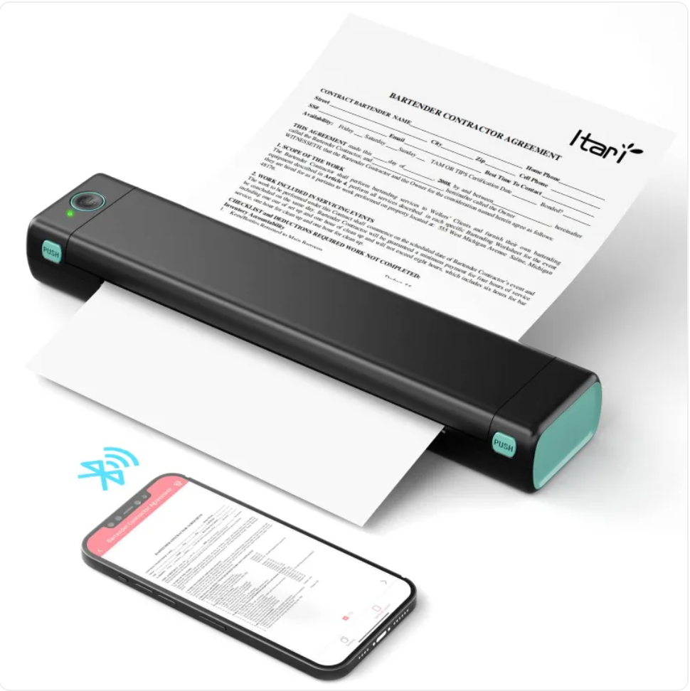 Imprimante Thermique Bluetooth Portable A4 pour Voyage et Bureau Mobile, Compatible avec Papier pour Tatouages – Phomemo M08F