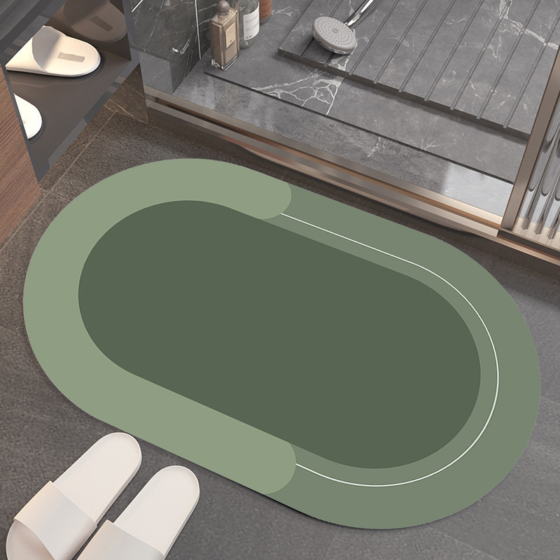 Tapis de Sol Absorbant Uni pour Salle de Bain