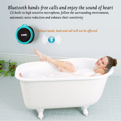 Enceinte Bluetooth Mini Étanche IPX7 - Son 360° + Ventouse