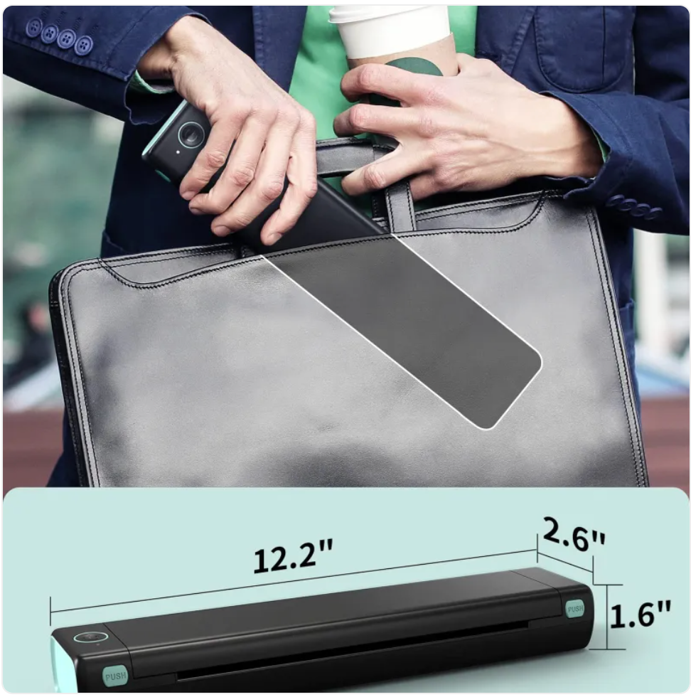 Imprimante Thermique Bluetooth Portable A4 pour Voyage et Bureau Mobile, Compatible avec Papier pour Tatouages – Phomemo M08F